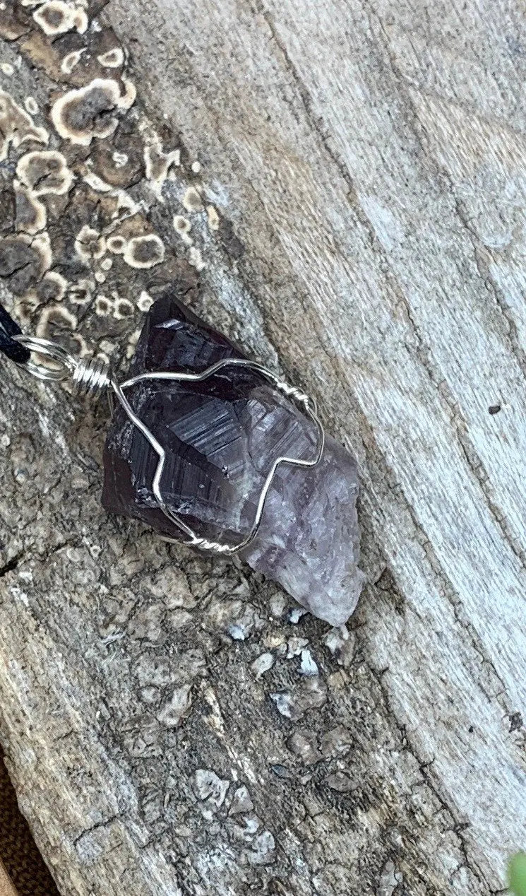 Amethyst Point Wire Wrapped Necklace              NCK-0420 Shop Wholesale Crystals