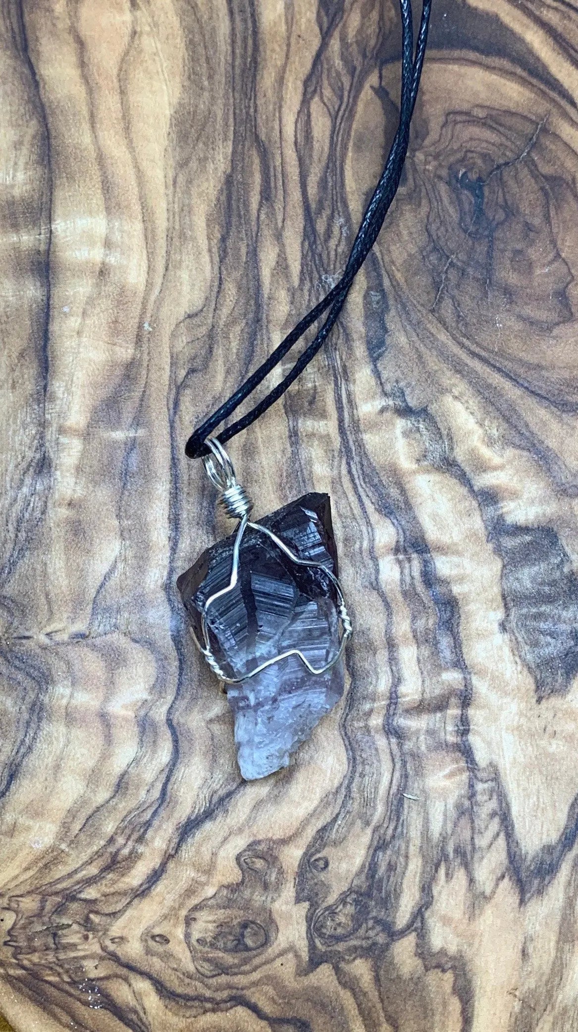 Amethyst Point Wire Wrapped Necklace              NCK-0420 Shop Wholesale Crystals