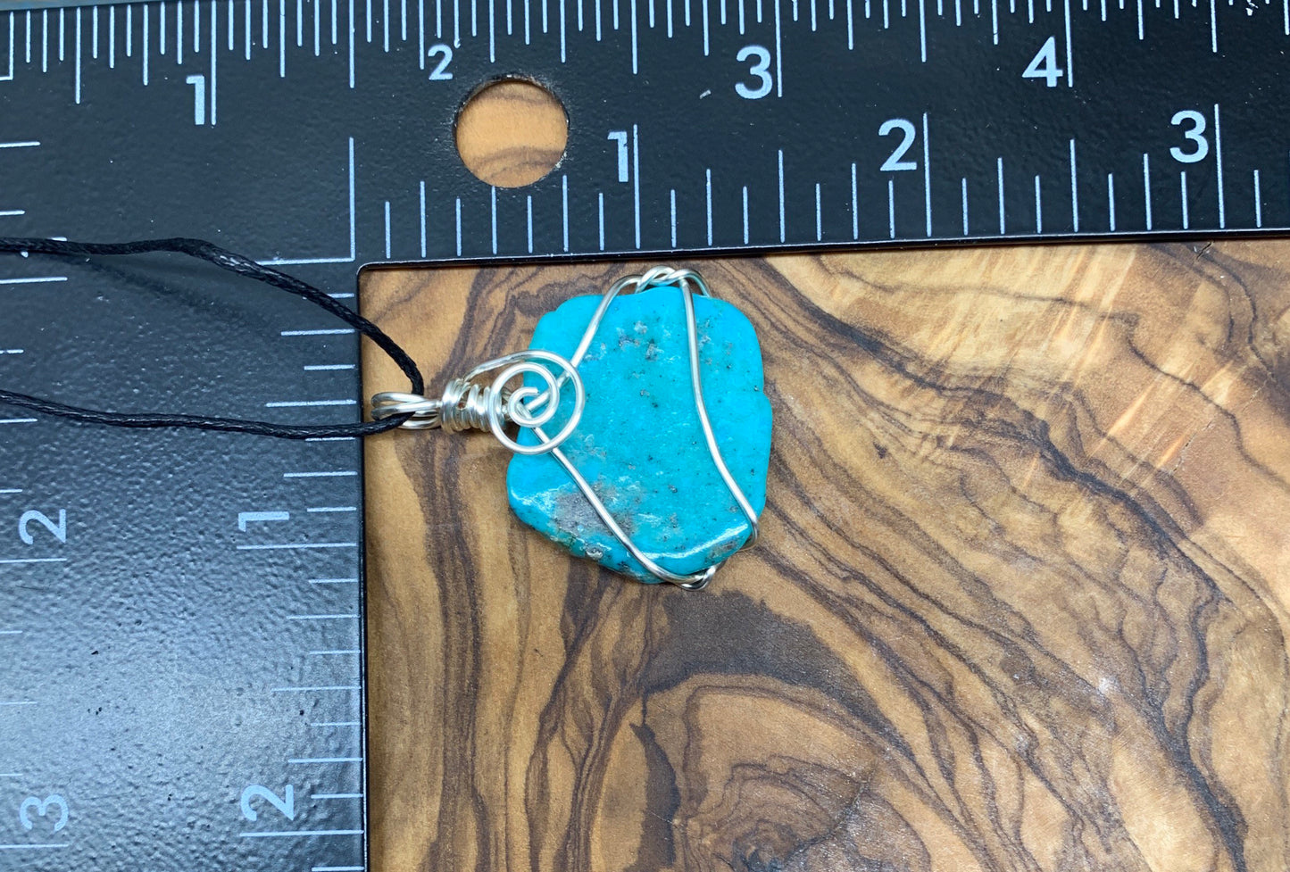 Turquoise Wire Wrapped Necklace              NCK-0617