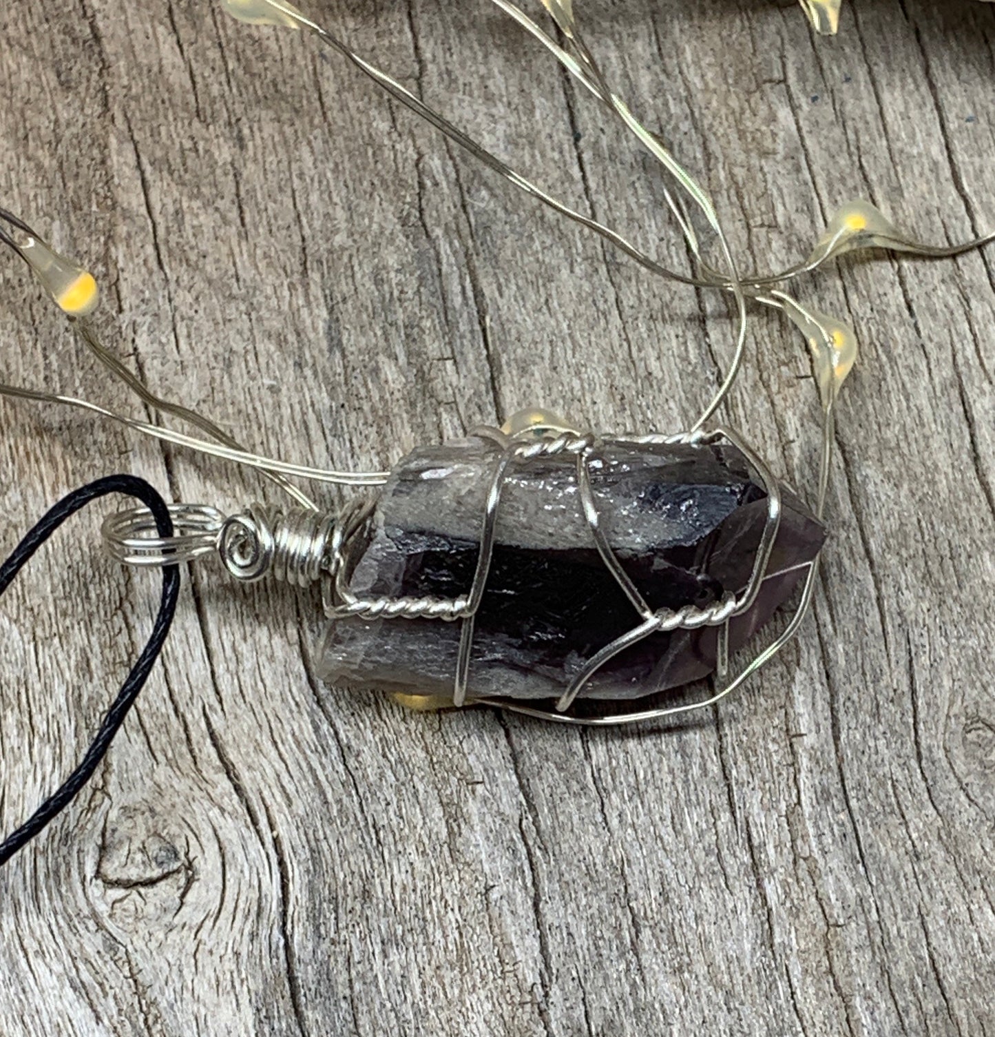 Amethyst Point Wire Wrapped Necklace              NCK-0517