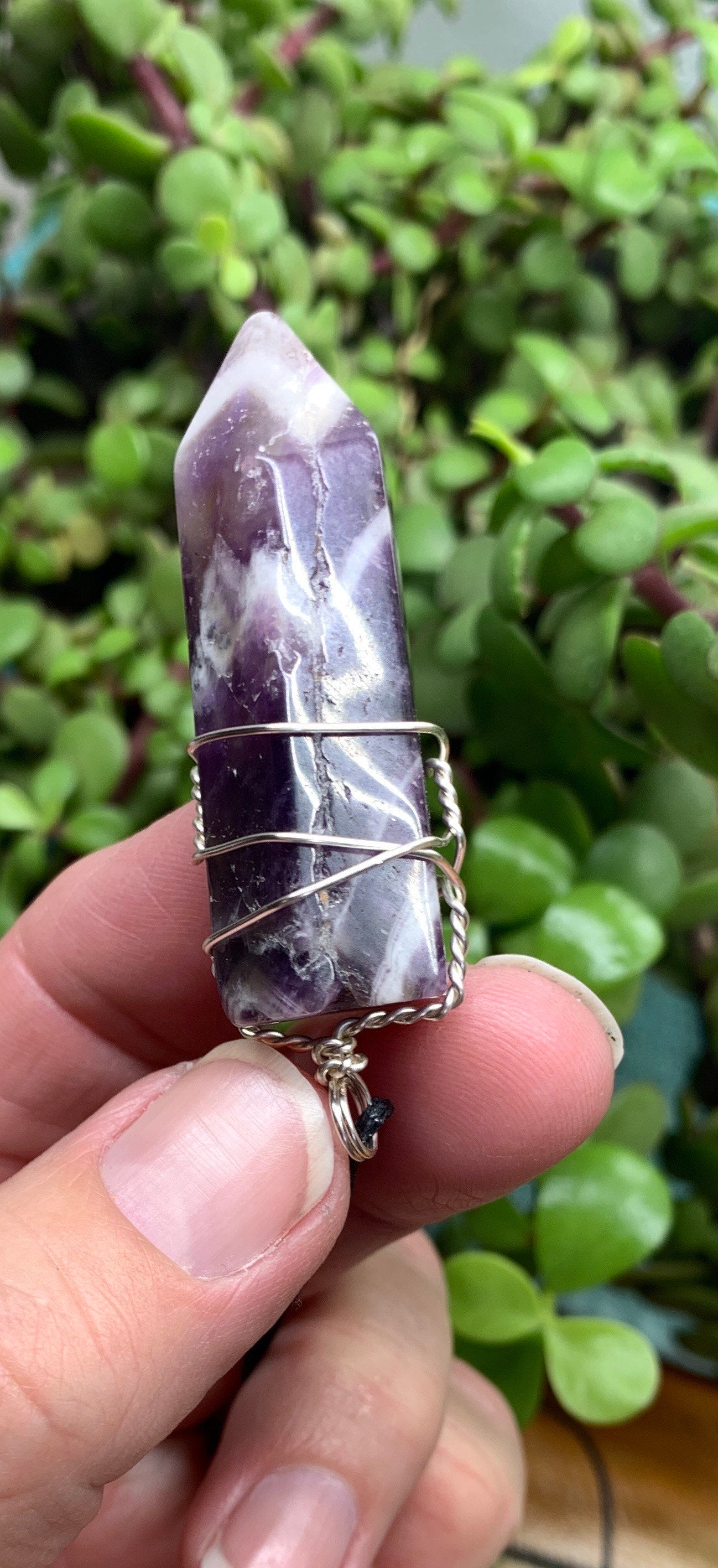 Amethyst Point Wire Wrapped Necklace              NCK-0638