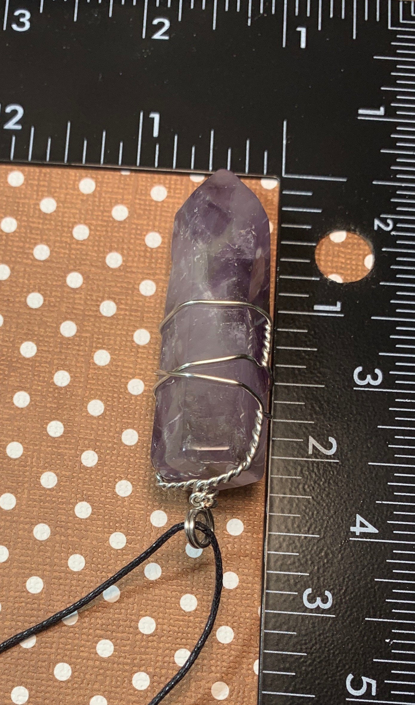 Amethyst Point Wire Wrapped Necklace              NCK-0619