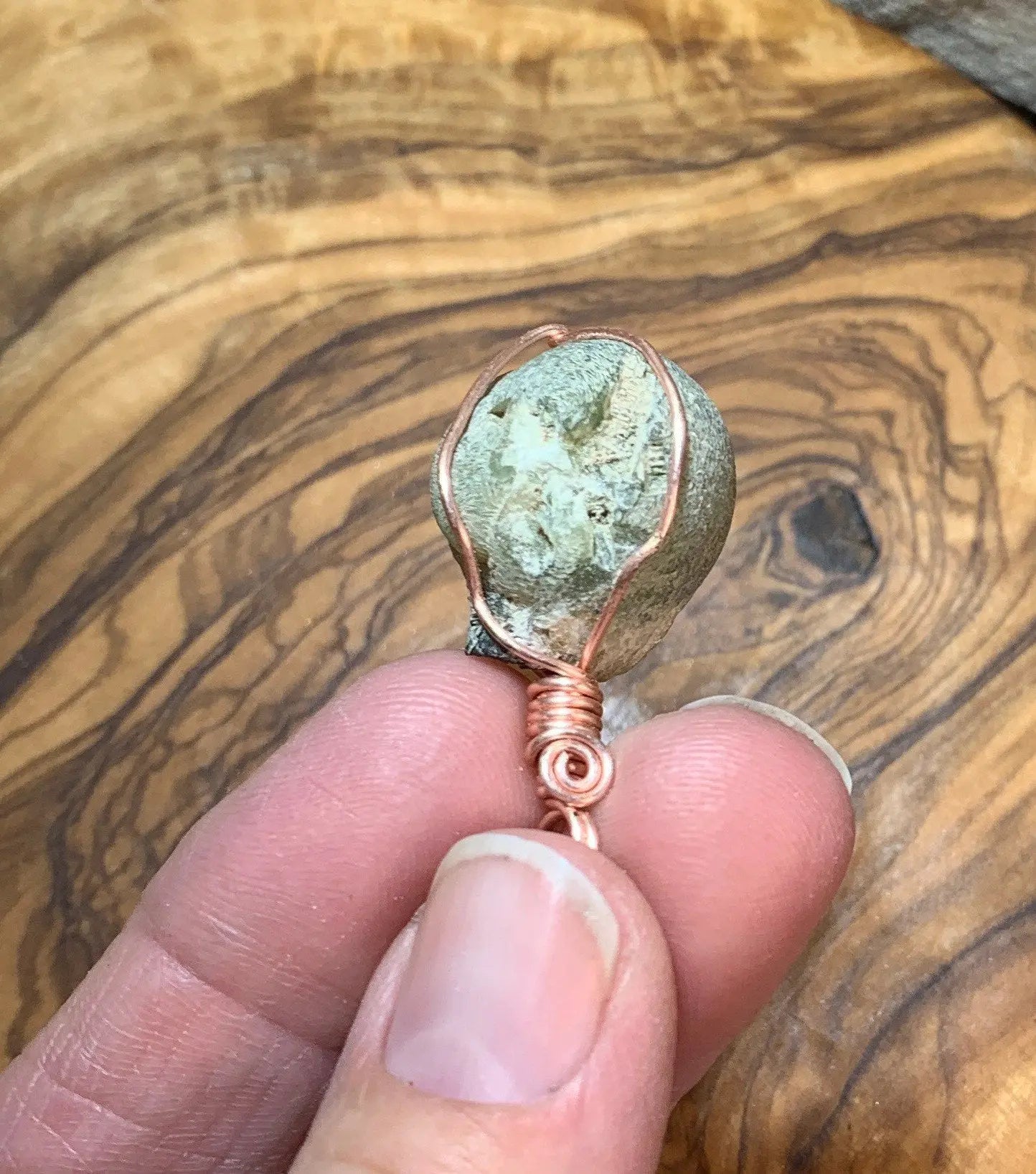 Prehnite Wire Wrapped Necklace    NCK-0532 Shop Wholesale Crystals