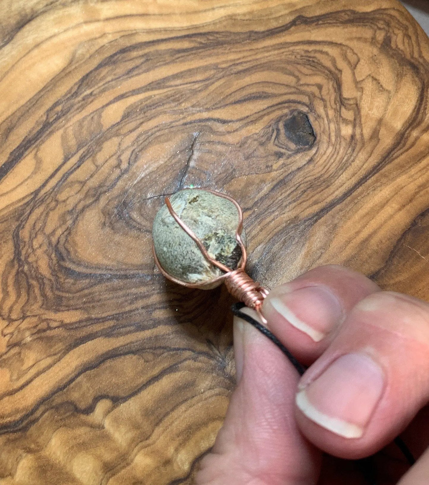 Prehnite Wire Wrapped Necklace    NCK-0532 Shop Wholesale Crystals