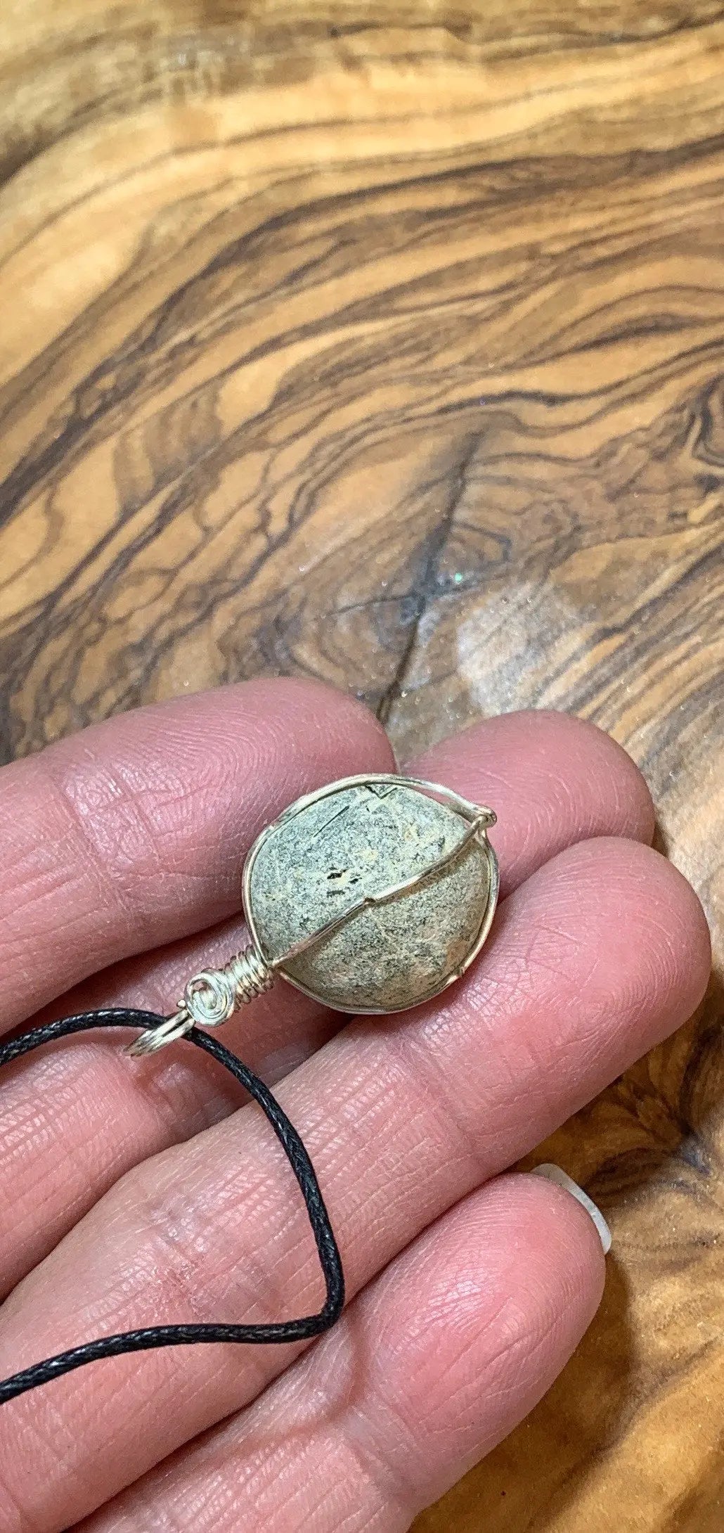 Prehnite Wire Wrapped Necklace    NCK-0528 Shop Wholesale Crystals