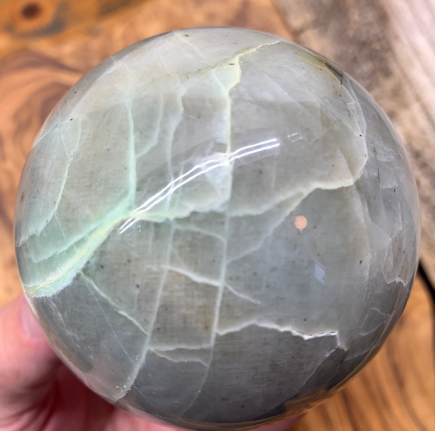 Green Moonstone Sphere Stone    SPH-0395