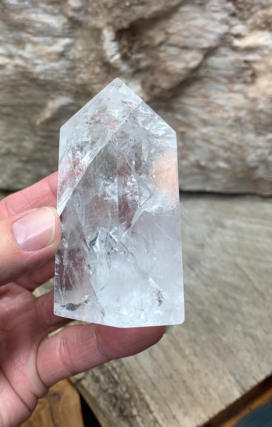 Crackle Quartz Obelisk     OBL-0226