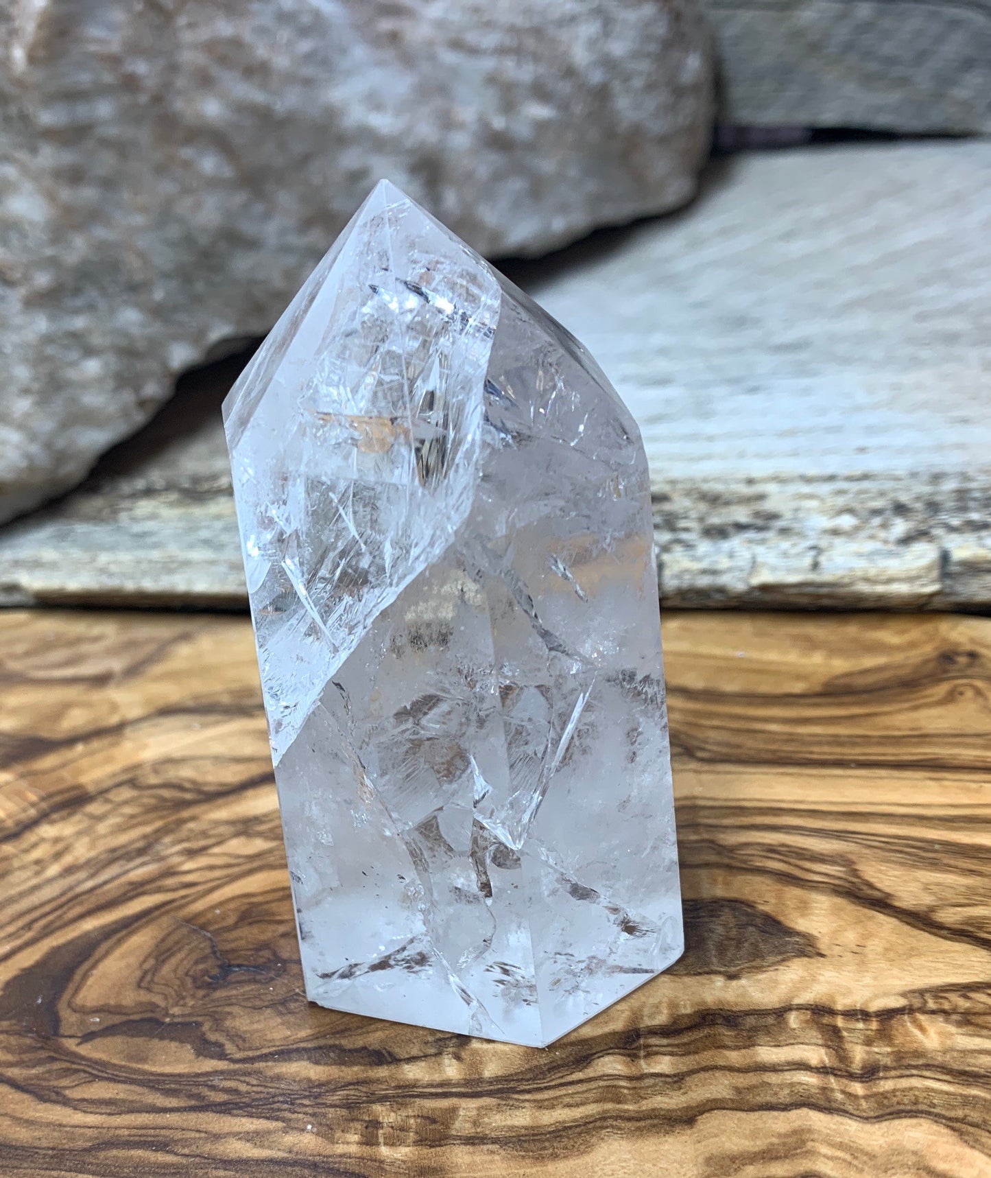 Crackle Quartz Obelisk     OBL-0226