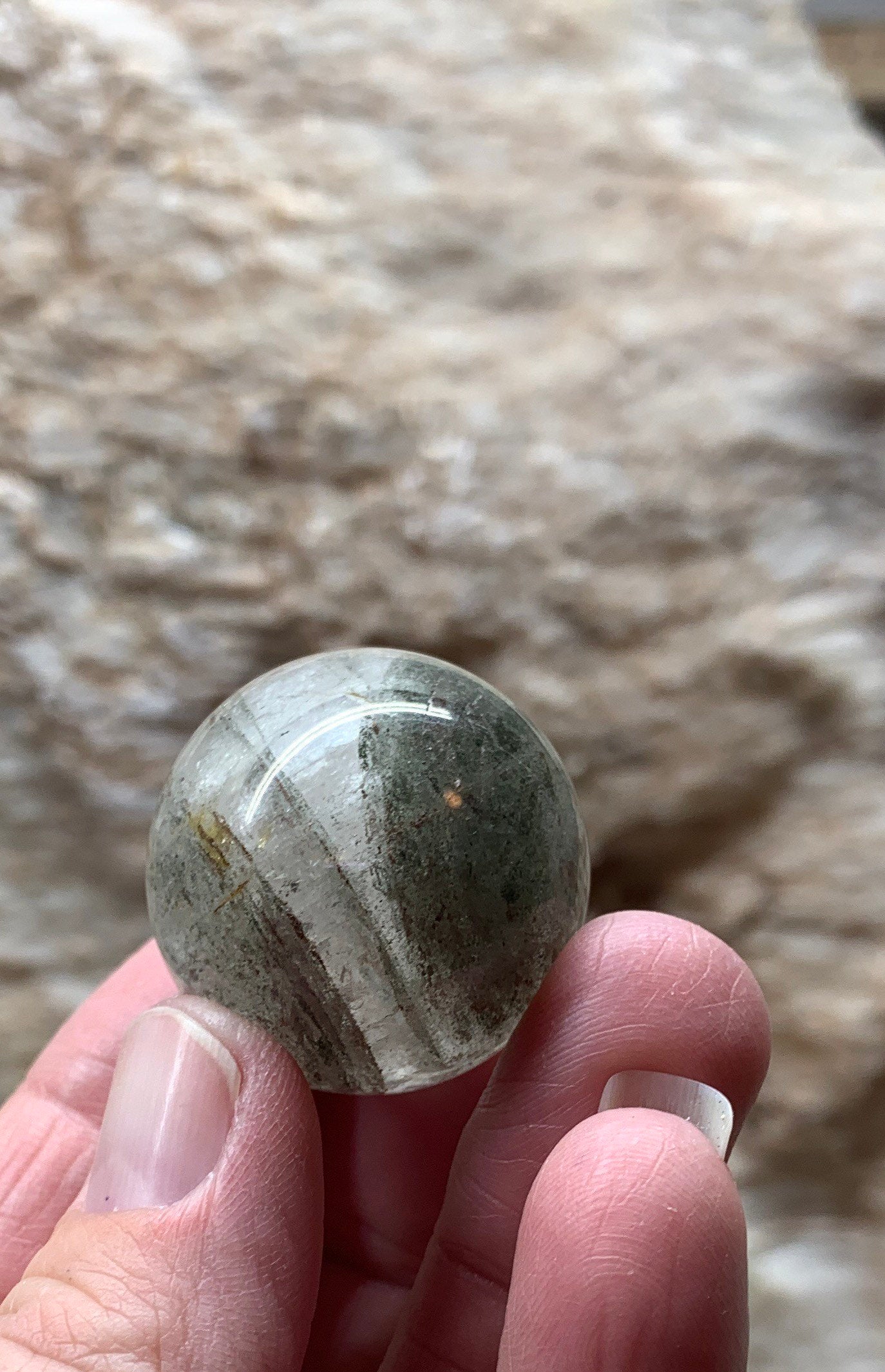 Chlorite Quartz Sphere      SPH-0066