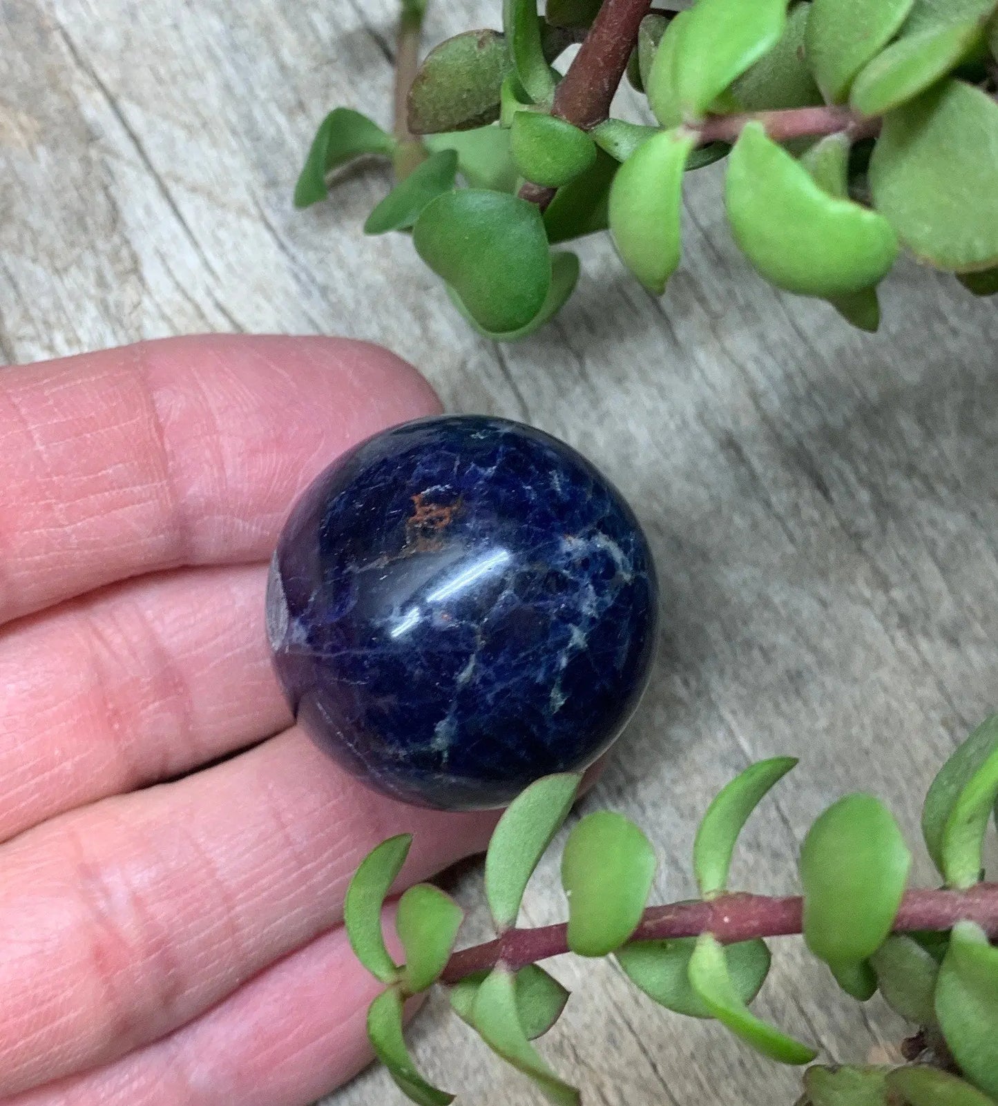 Sodalite Polished Sphere Stone.              (Approx 1 1/4”)         SPH-0358 Shop Wholesale Crystals