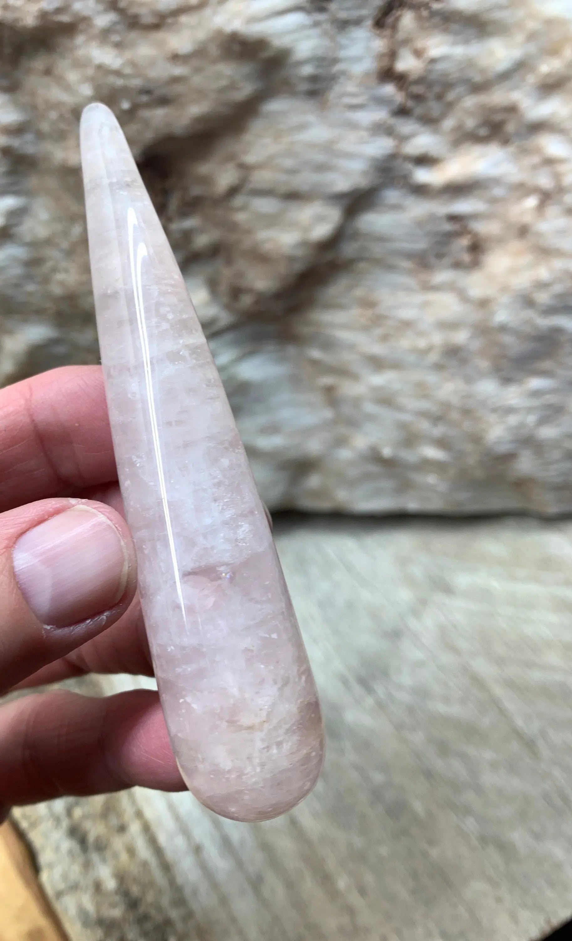 Rose Quartz Wand   WND-0103 Shop Wholesale Crystals