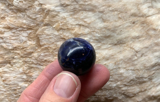 Sodalite Polished Sphere Stone.              (Approx 1 1/4”)      SPH-0042 Shop Wholesale Crystals