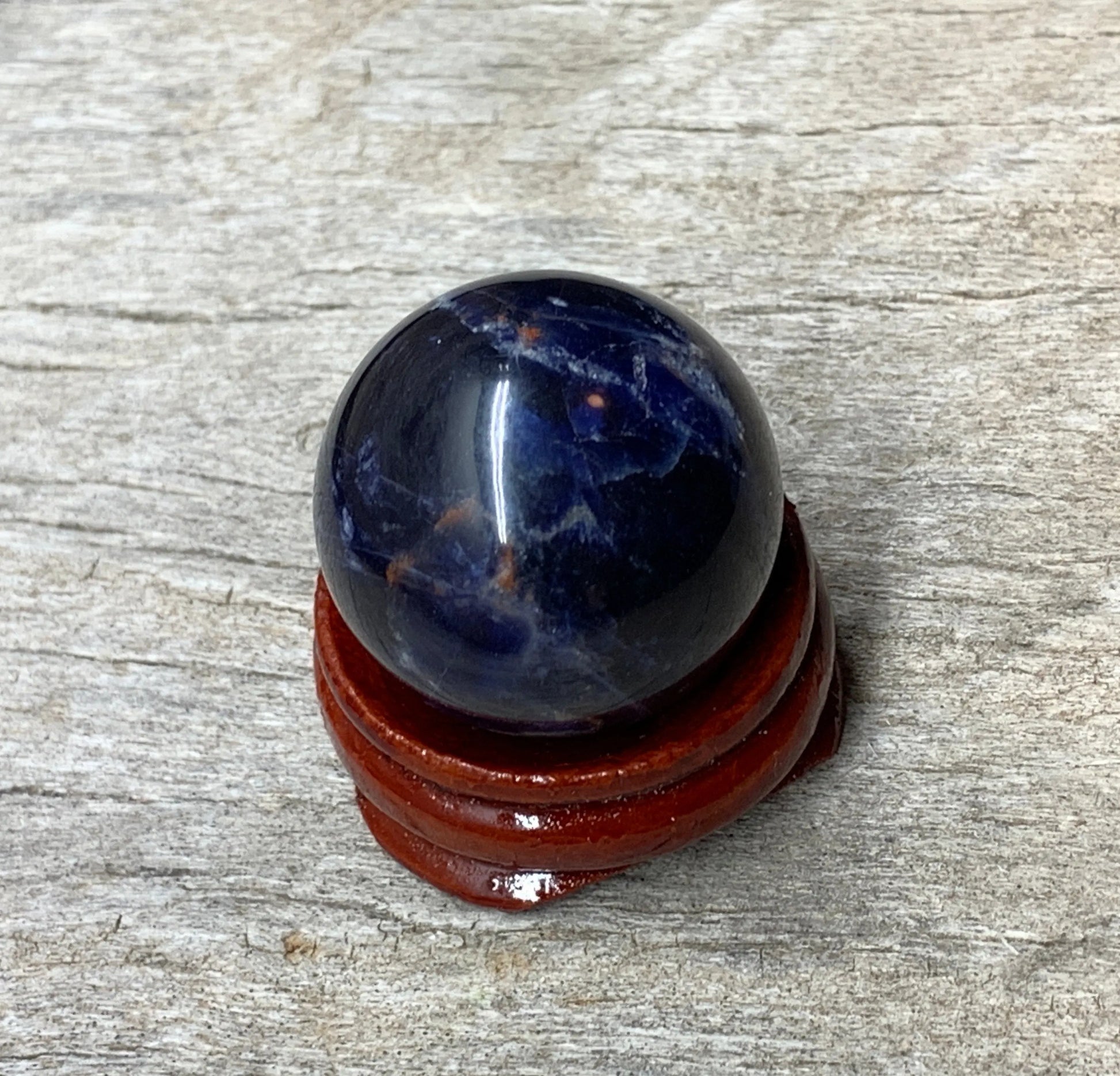 Sodalite Polished Sphere Stone.              (Approx 1 1/4”)      SPH-0042 Shop Wholesale Crystals