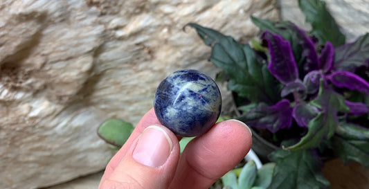 Sodalite Polished Sphere Stone.              (Approx 1 1/4”)      SPH-0037 Shop Wholesale Crystals