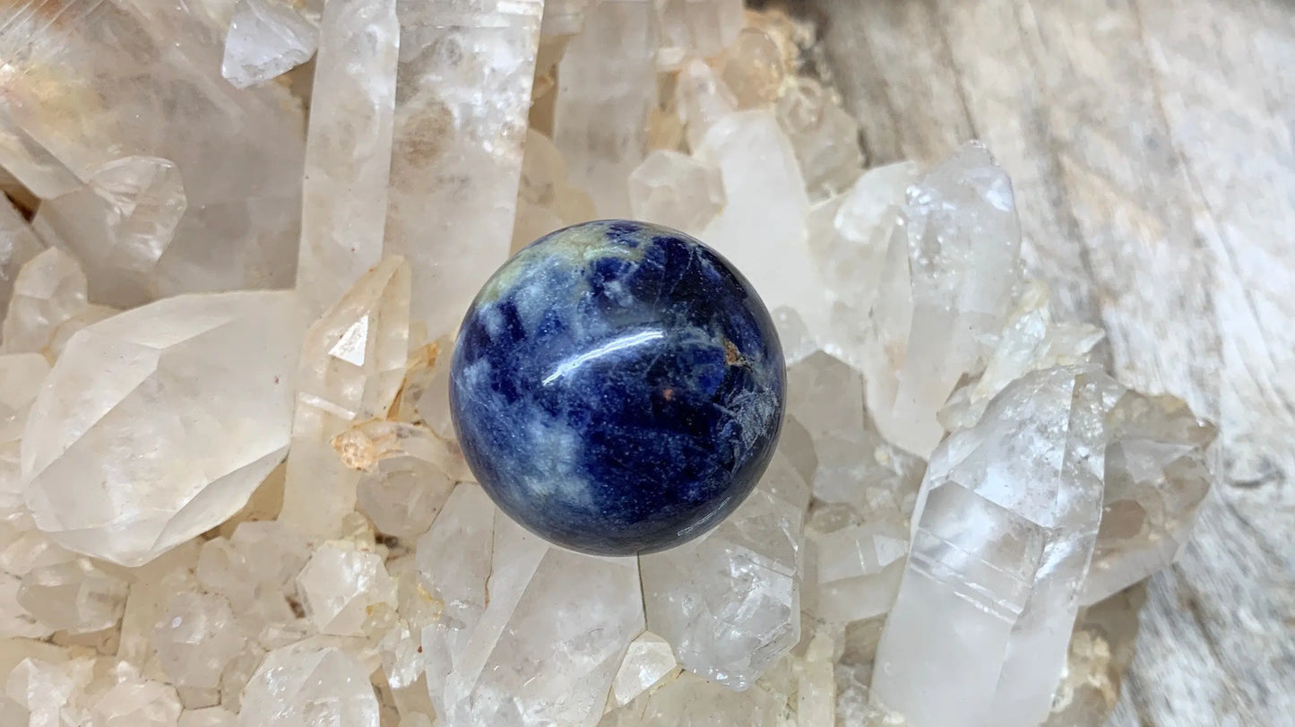 Sodalite Polished Sphere Stone.              (Approx 1 1/4”)      SPH-0037 Shop Wholesale Crystals
