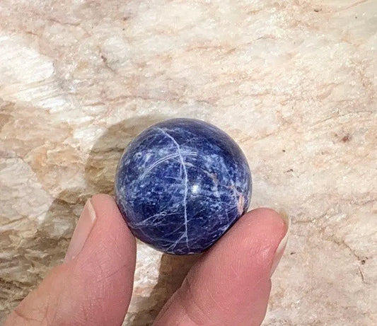 Sodalite Polished Sphere Stone.              (Approx 1 1/4”)      SPH-0053 Shop Wholesale Crystals