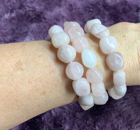 Rose Quartz Chunky Bracelet BRC-0096 Shop Wholesale Crystals