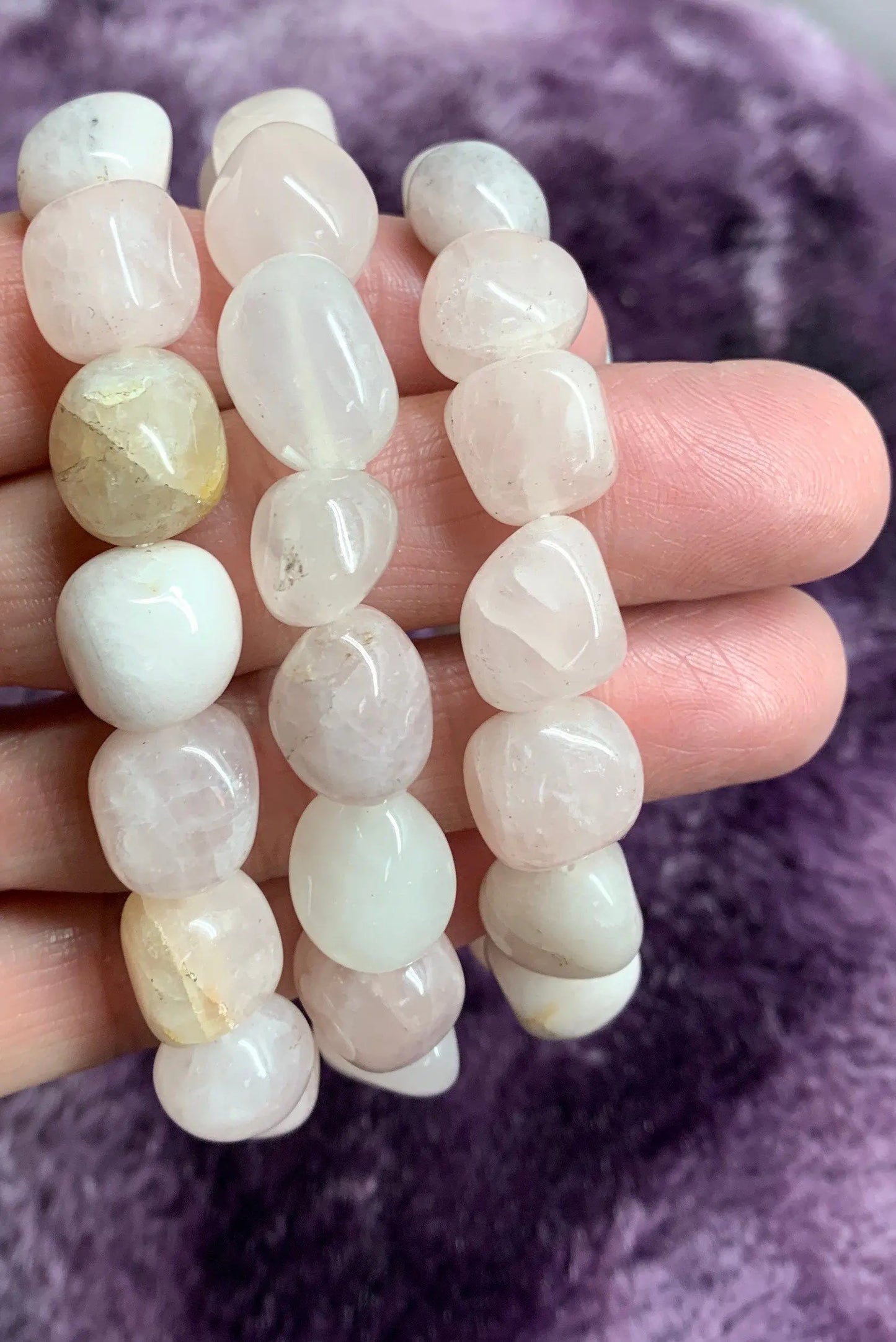 Rose Quartz Chunky Bracelet BRC-0096 Shop Wholesale Crystals