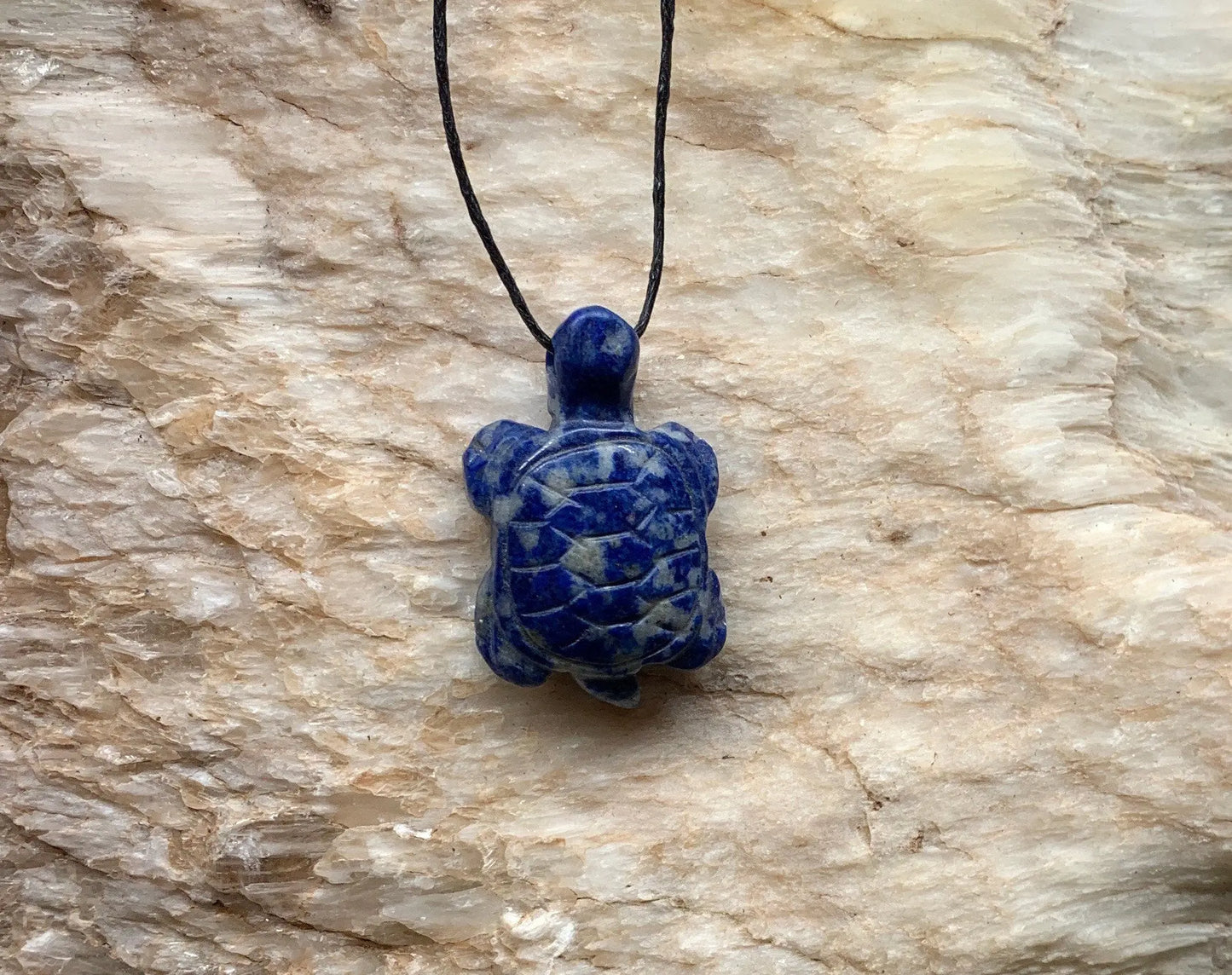 Sodalite Carved Turtle Necklace  NCK-1 Shop Wholesale Crystals