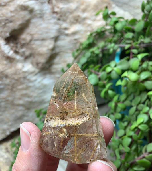 Rutile Quartz Obelisk      OBL-0238 Shop Wholesale Crystals