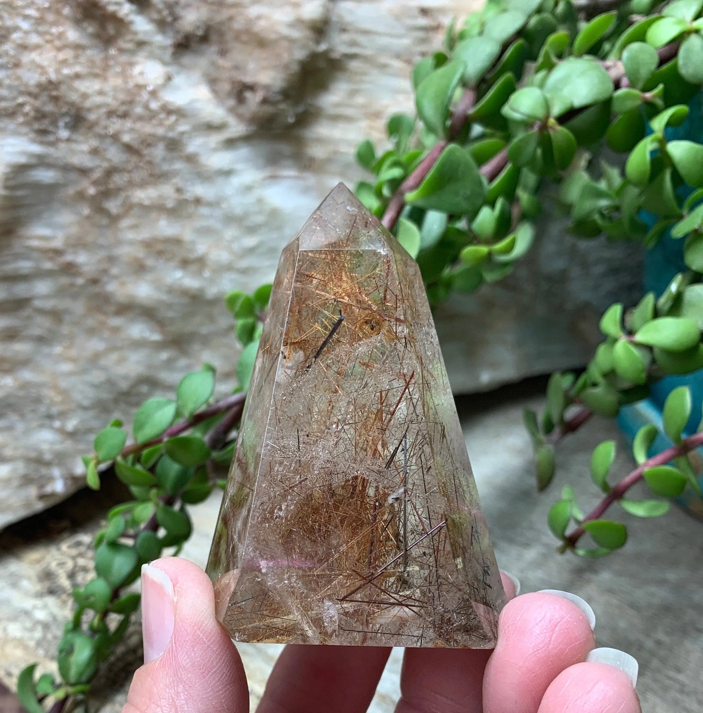 Rutile Quartz Obelisk      OBL-0240 Shop Wholesale Crystals