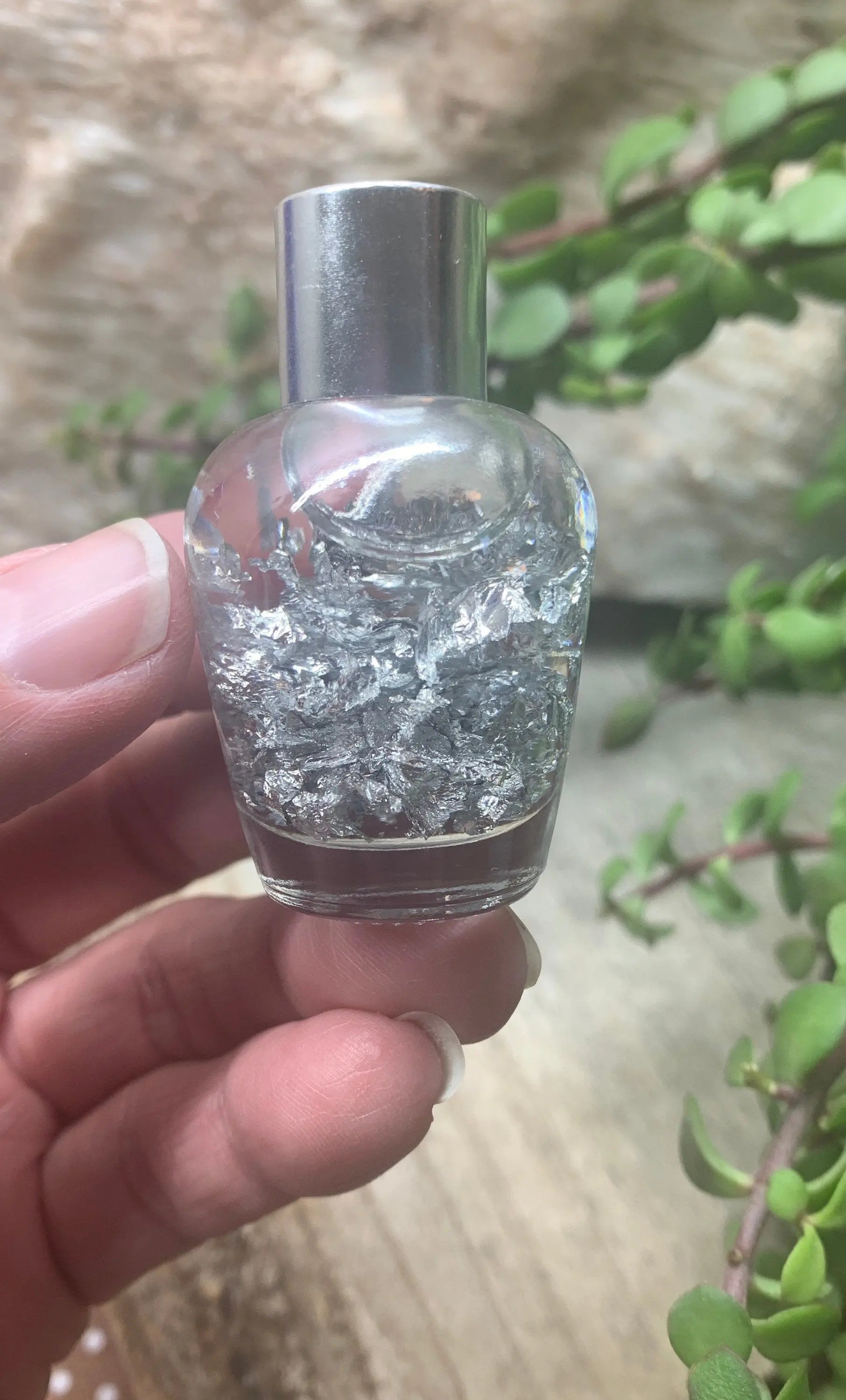 Silver Flake Treasure Bottle MYS-0003 Shop Wholesale Crystals