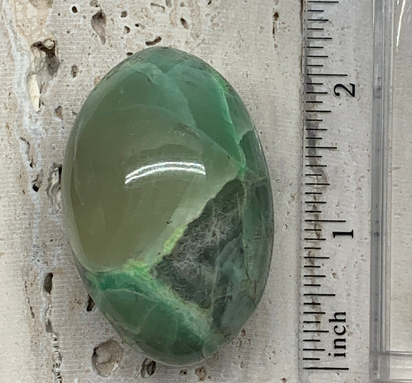 Green Moonstone Palm Stone PLM-0044