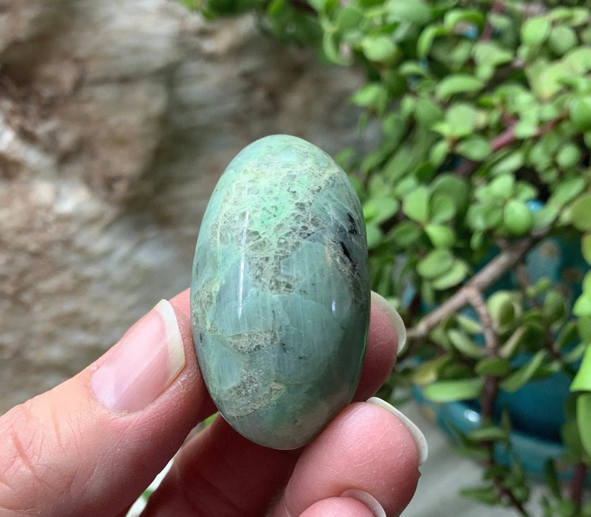 Green Moonstone Palm Stone PLM-0047 Shop Wholesale Crystals