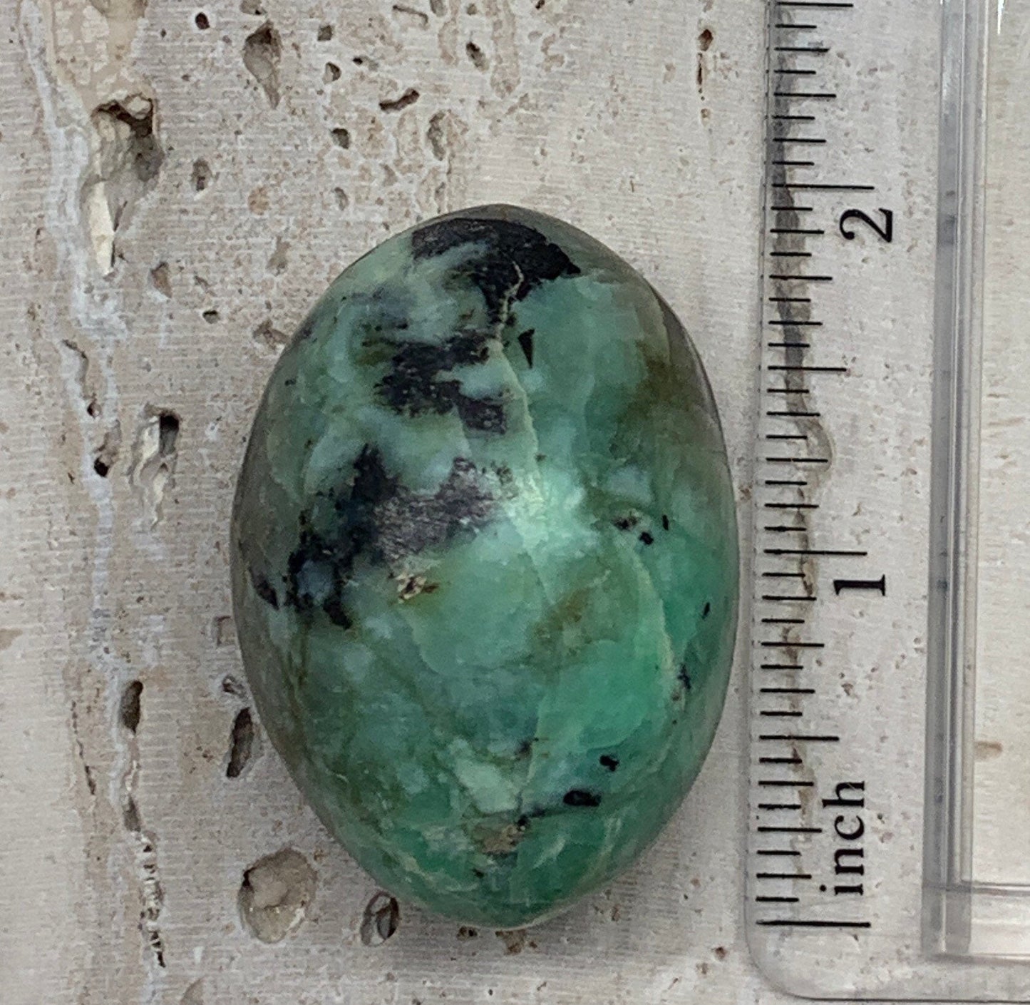 Green Moonstone Palm Stone PLM-0042