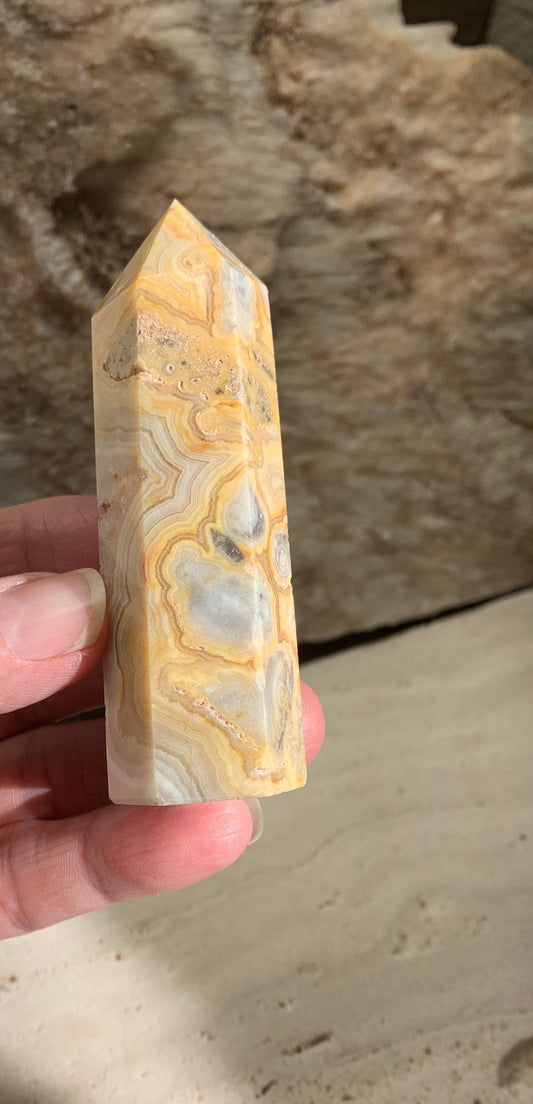 Crazy Lace Agate Obelisk OBL-0427