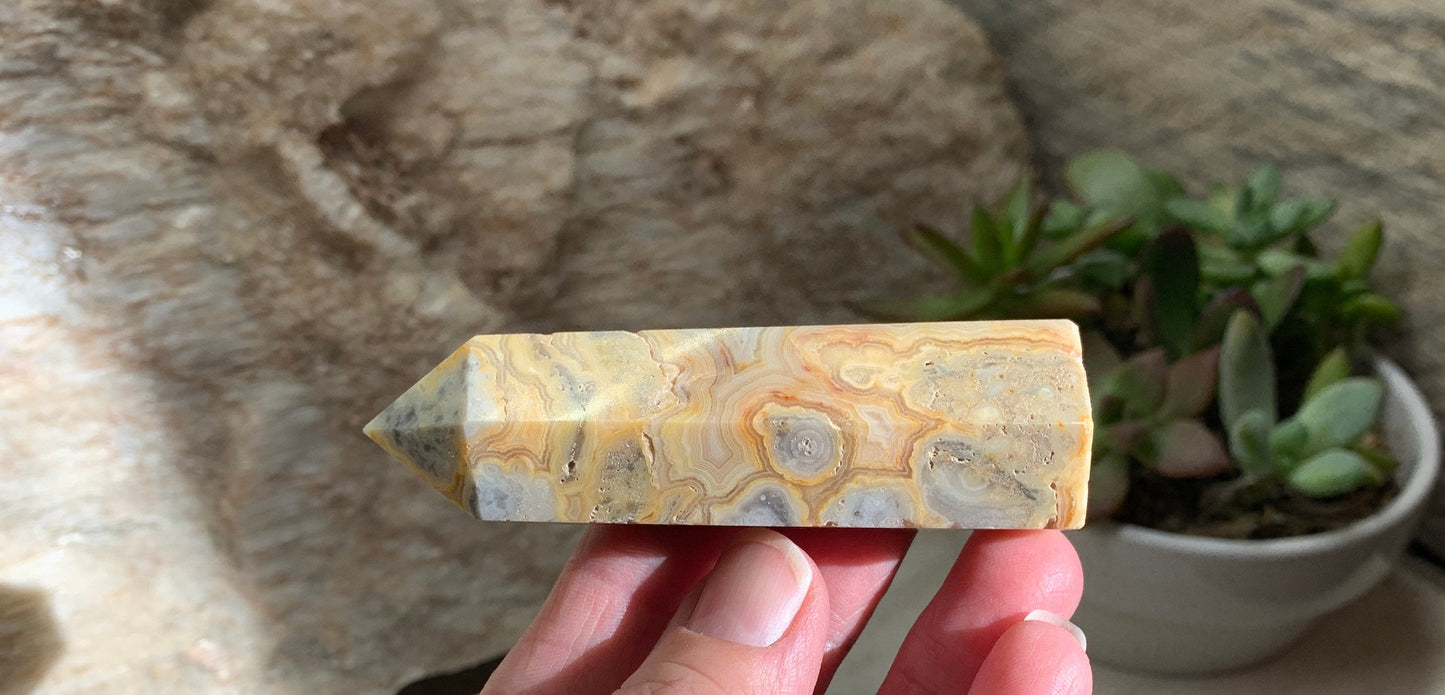 Crazy Lace Agate Obelisk OBL-0427