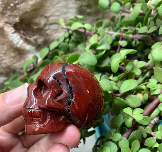 Red Opal Carved Skull  FIG-0058 Shop Wholesale Crystals