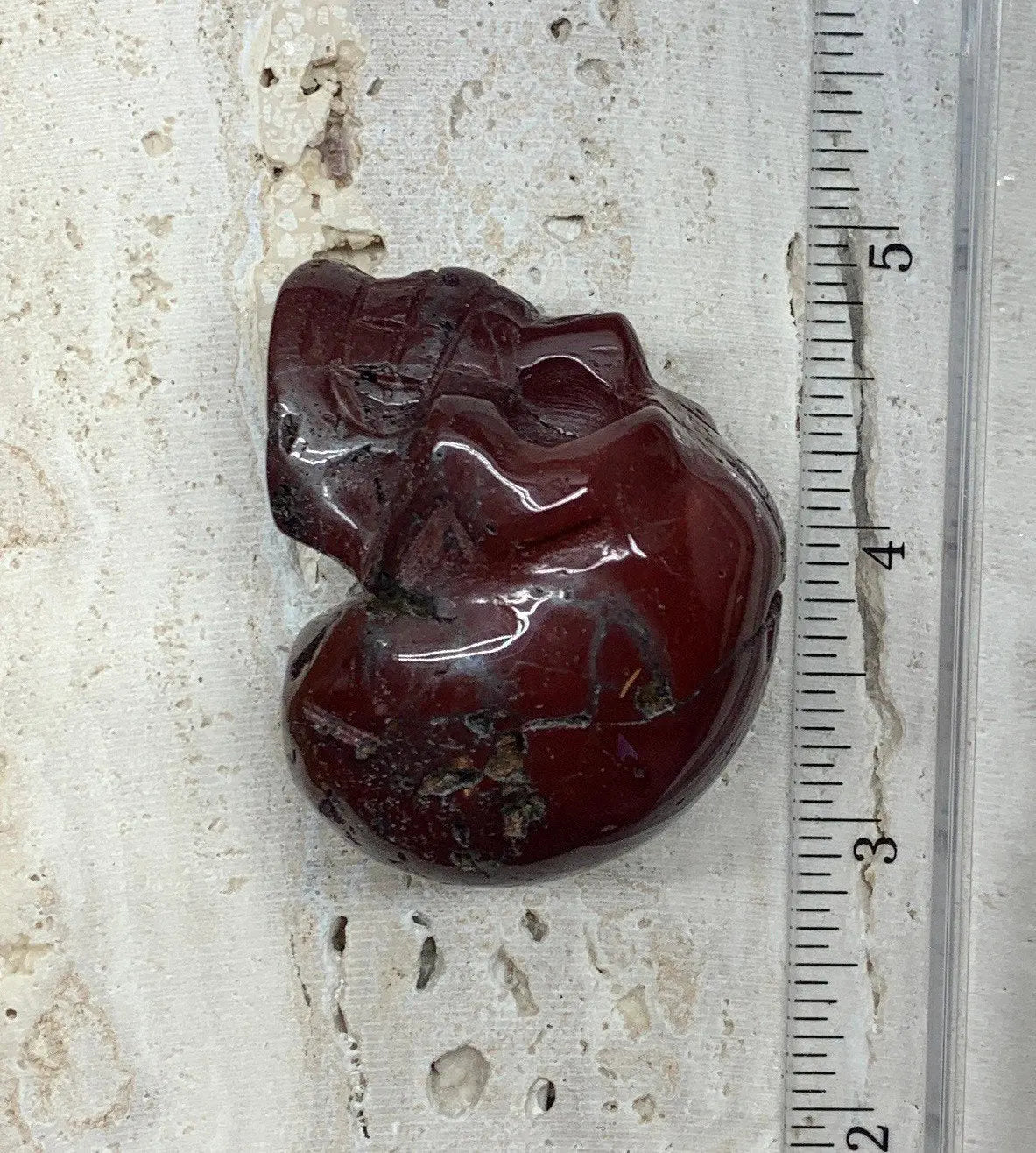 Red Opal Carved Skull  FIG-0058 Shop Wholesale Crystals