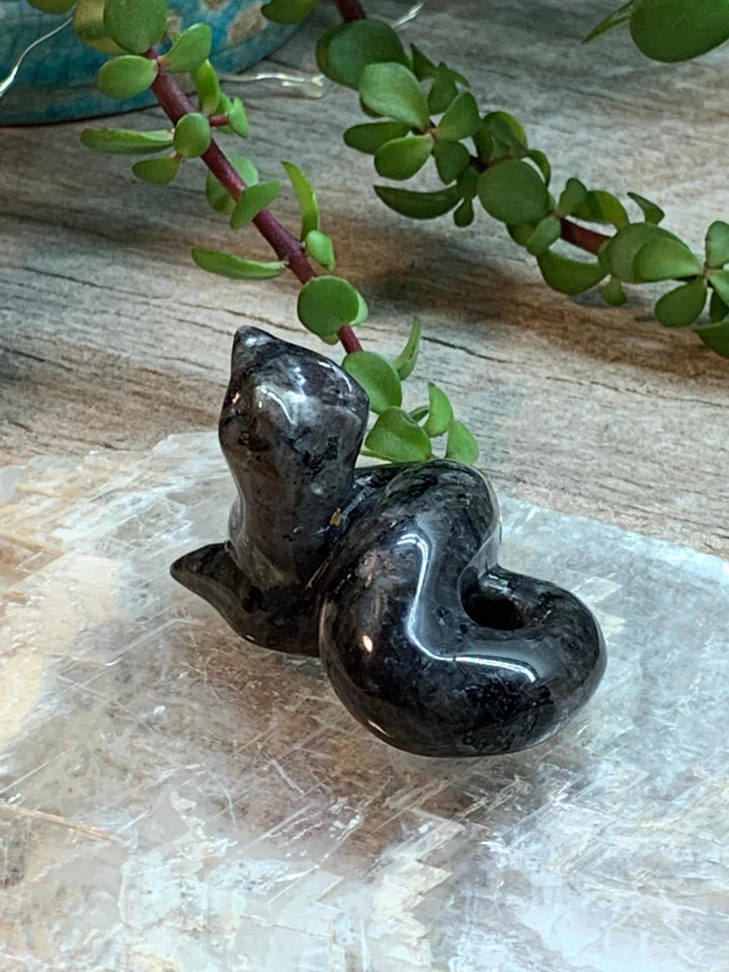 Labradorite Carved Snake  FIG-0119