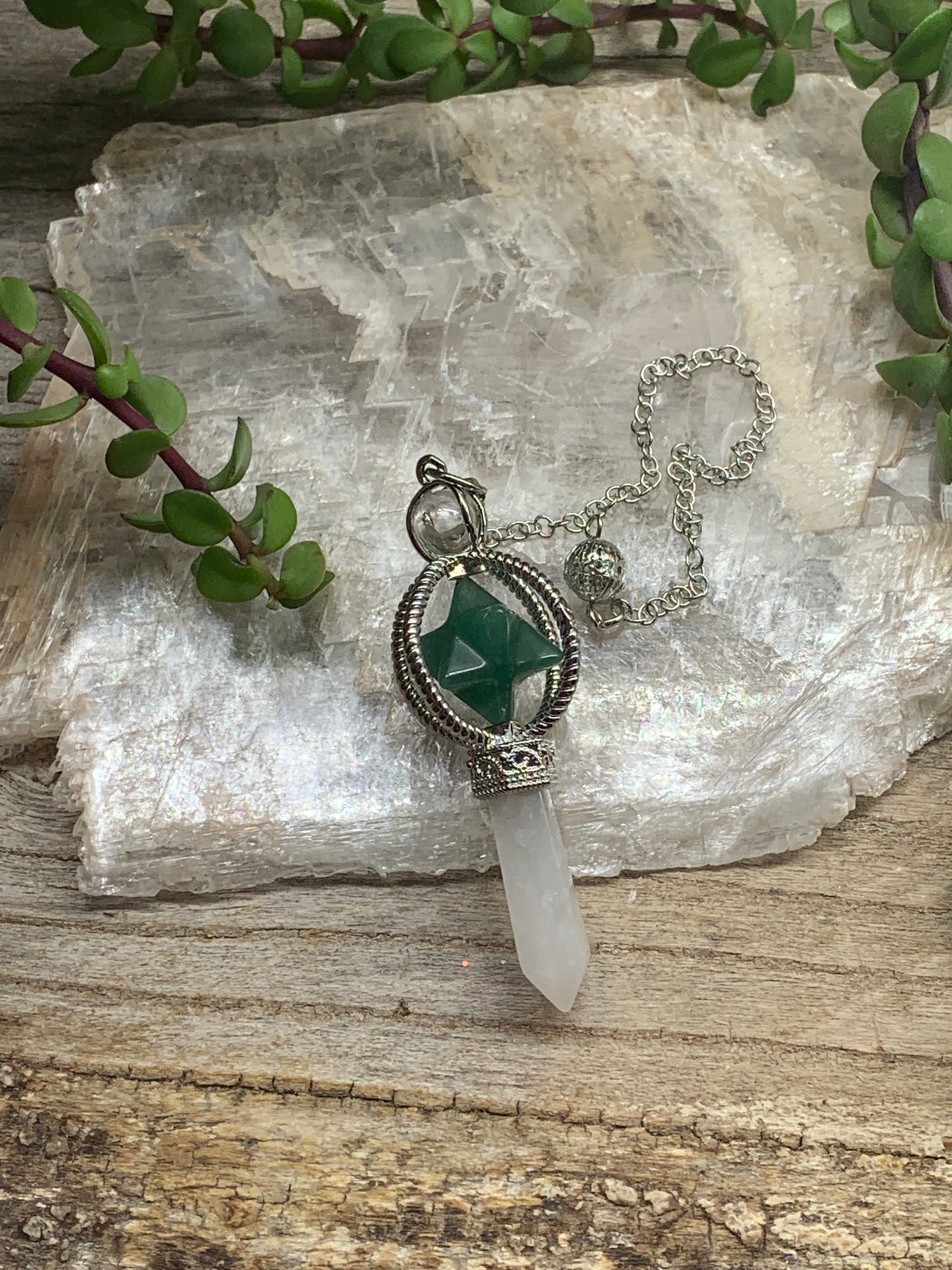 Green Aventurine Merkaba Pendulum PND-0083