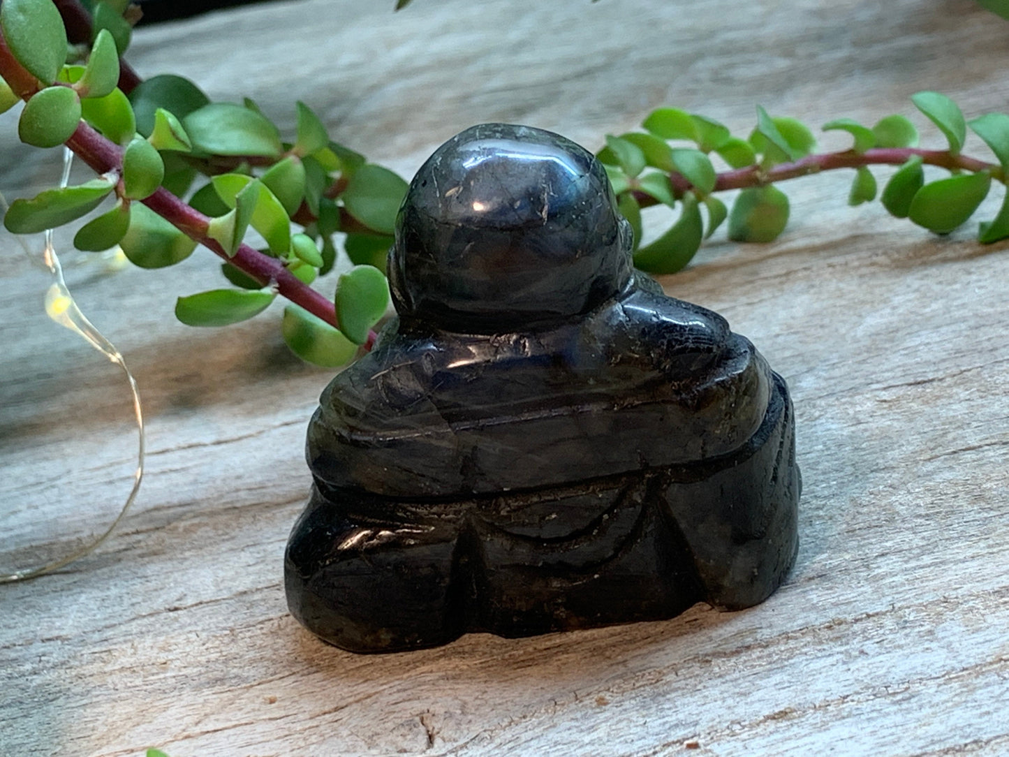 Labradorite Happy Buddha FIG-0090