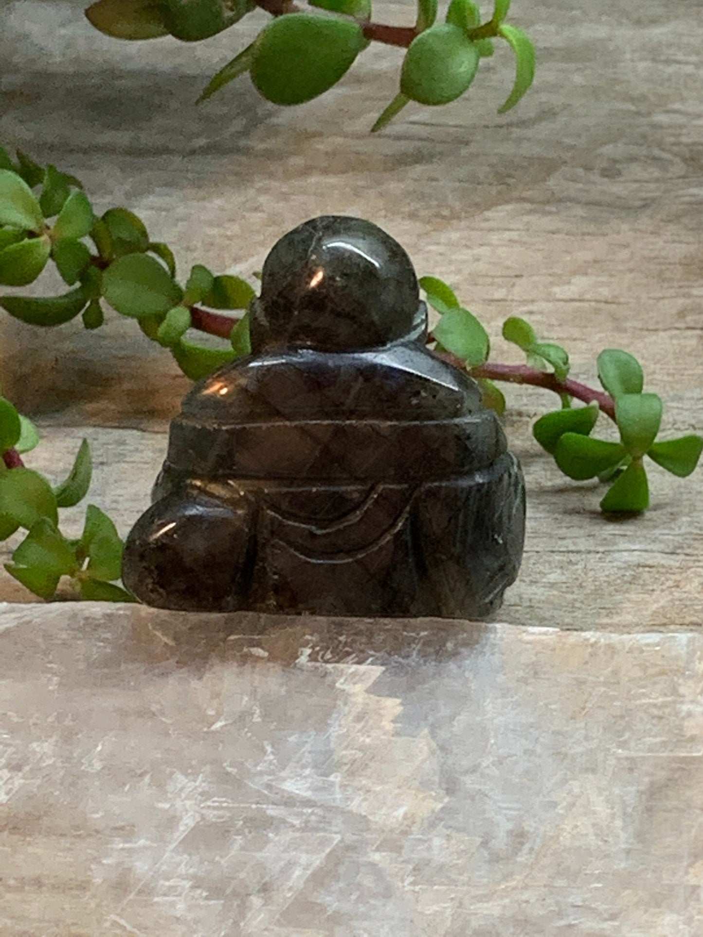 Labradorite Happy Buddha FIG-0098