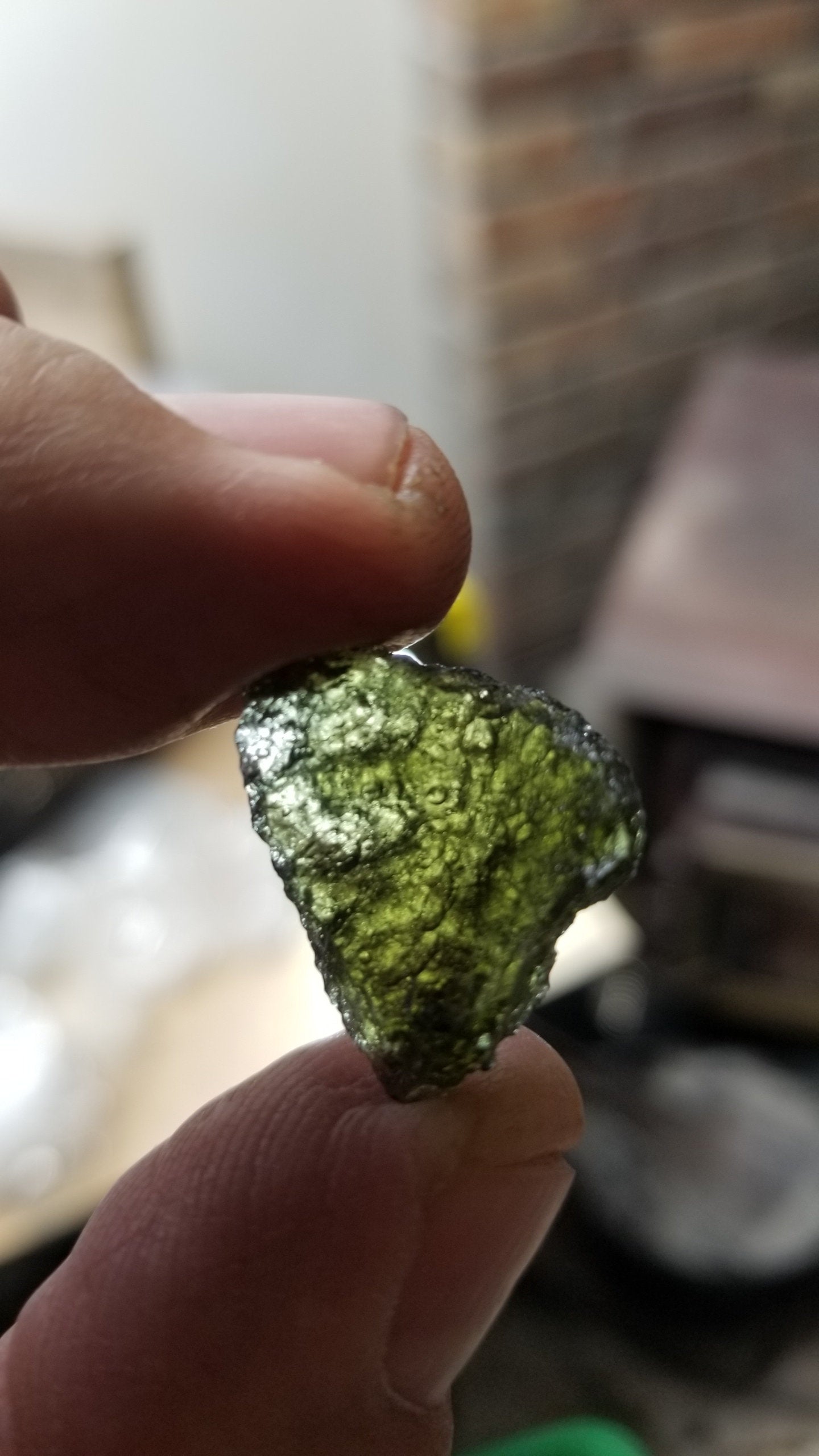 Naturally formed Moldavite Raw from Czech Republic, (2.6 gr) One Crystal, Rough MOL-0027