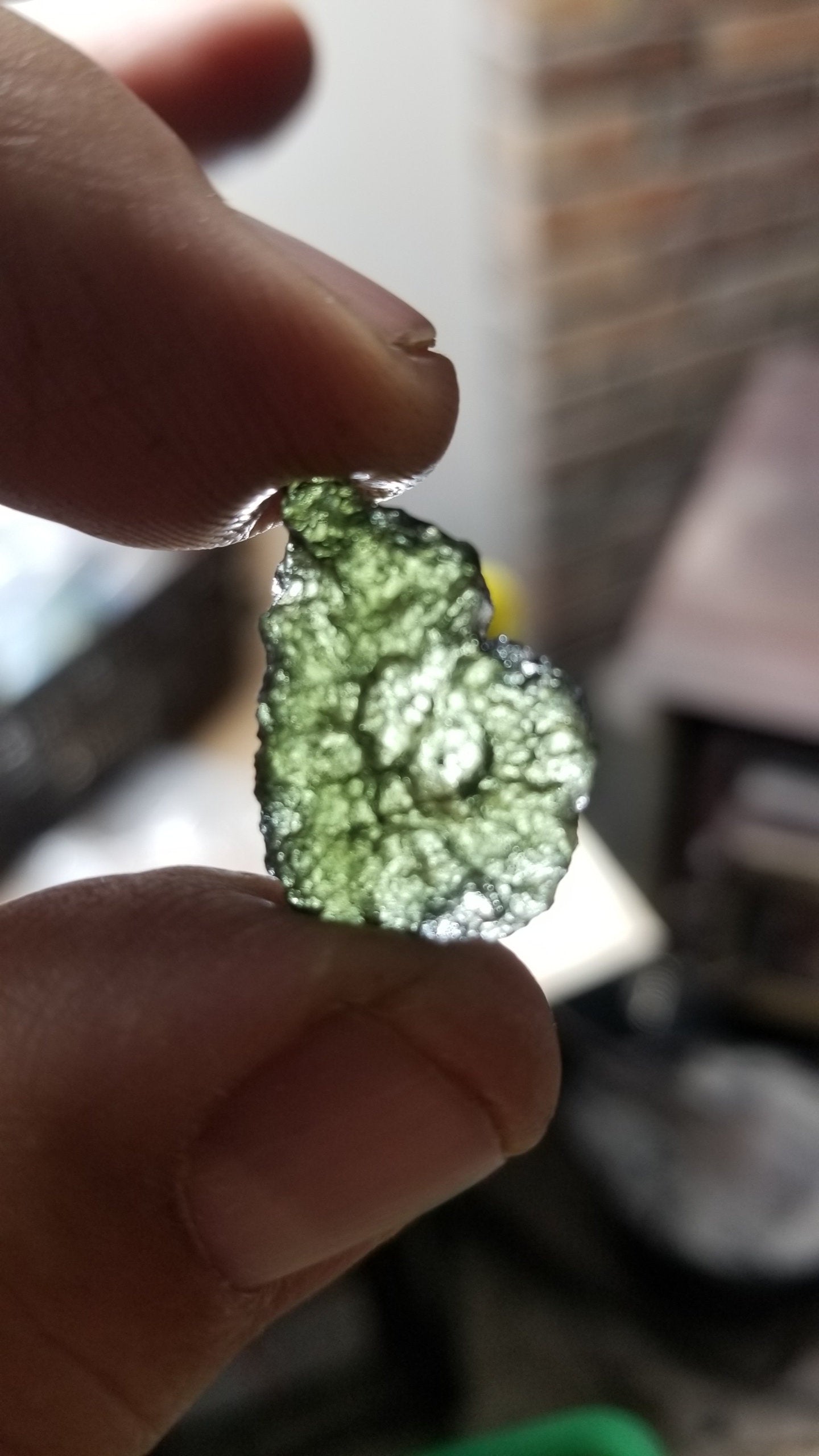 Naturally formed Moldavite Raw from Czech Republic, (2 gr) One Crystal, Rough MOL-0024