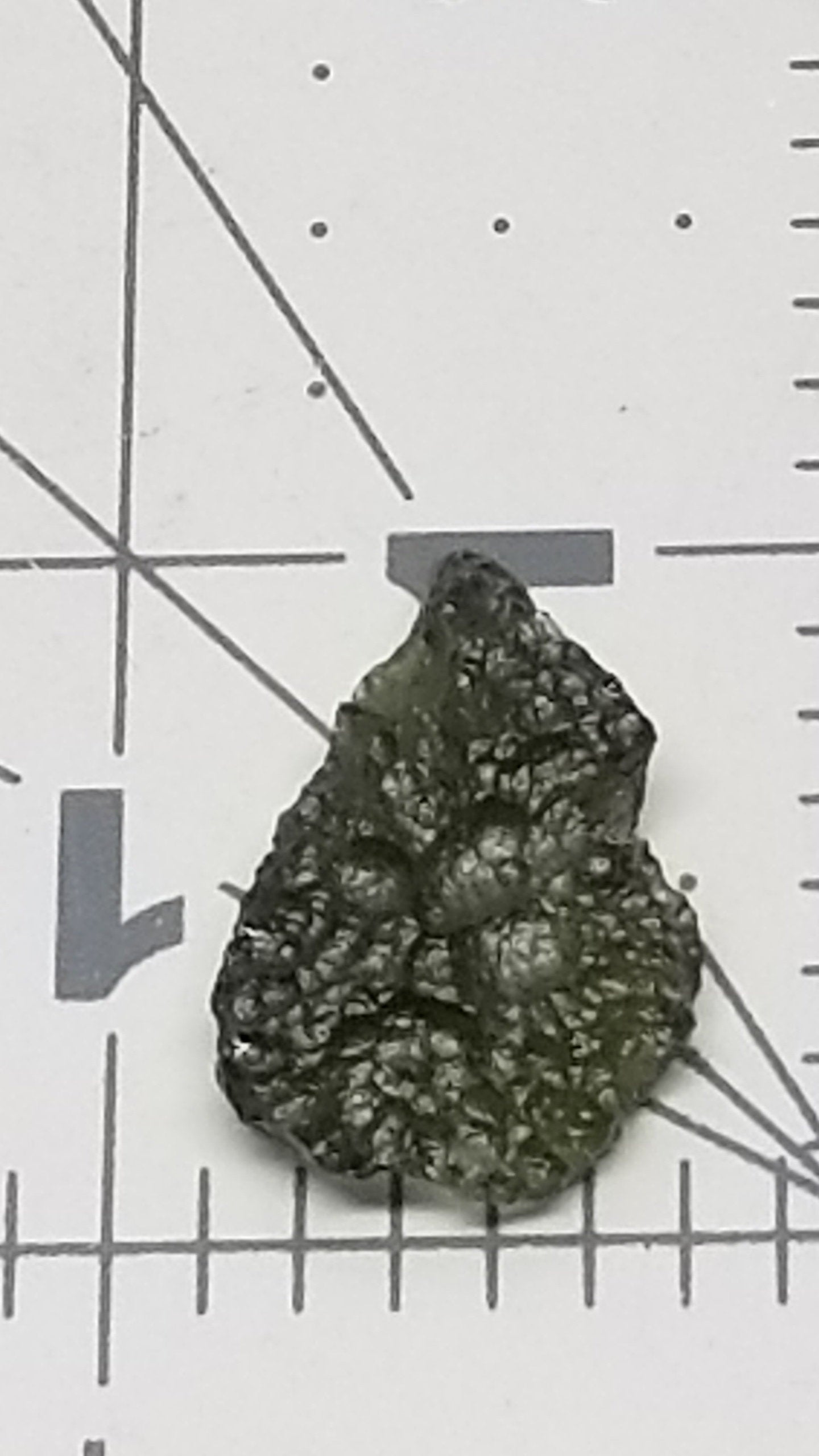 Naturally formed Moldavite Raw from Czech Republic, (2 gr) One Crystal, Rough MOL-0024