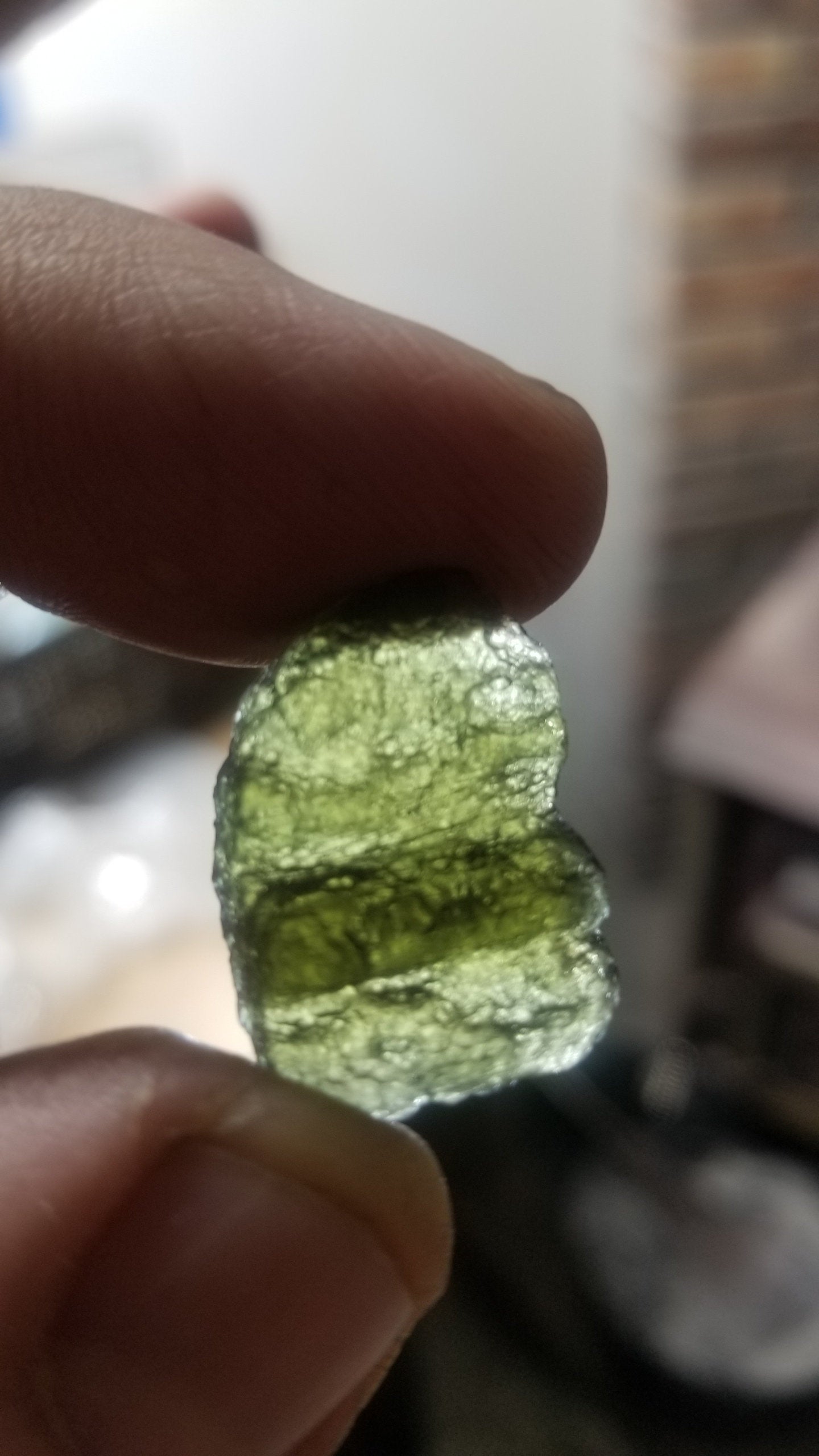 Naturally formed Moldavite Raw from Czech Republic, (3 gr) One Crystal, Rough MOL-0020