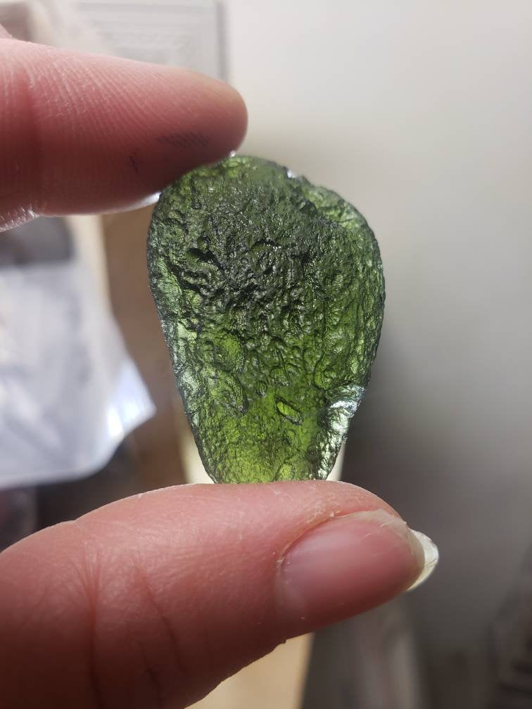 Naturally formed Moldavite Raw from Czech Republic, (16.9 gr) One Crystal, Rough MOL-0018