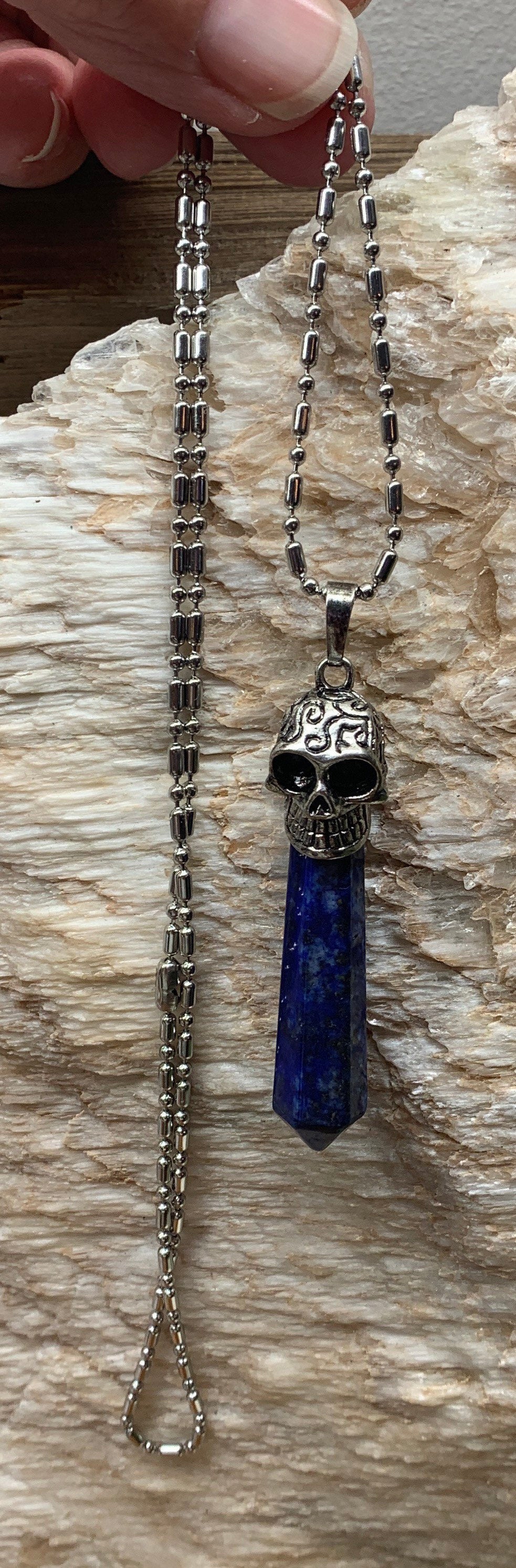 Lapis Lazuli Skull Point NCK-0907