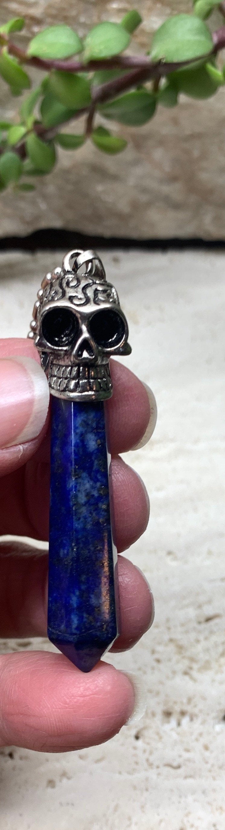 Lapis Lazuli Skull Point NCK-0907