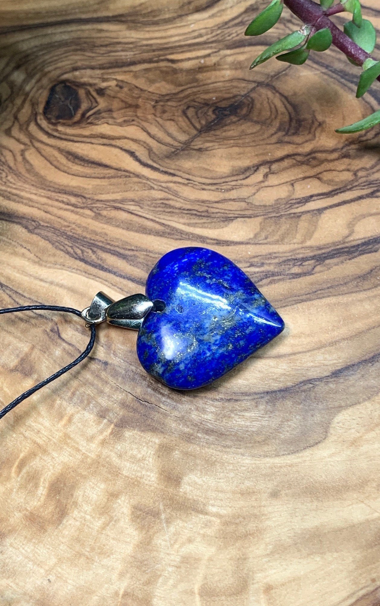 Lapis Lazuli Heart Necklace, Polished, Natural, Beautiful NCK-0932