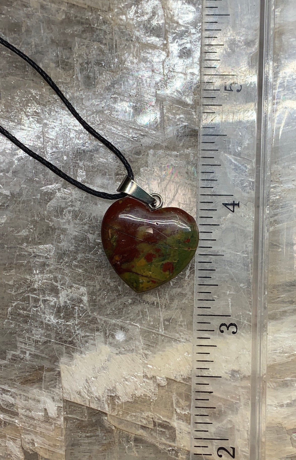 Dragon's Blood Jasper Heart Necklace HOT-0486