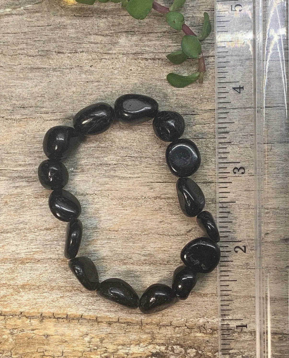 Black Tourmaline Large Pebble Bracelet BRC-0127 Shop Wholesale Crystals