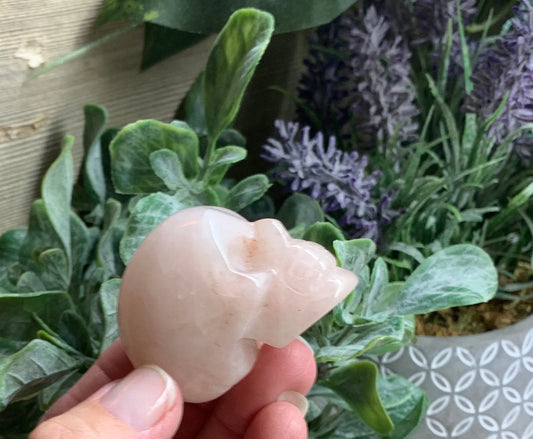 Rose Quartz Carved Skull FIG-0233 Shop Wholesale Crystals