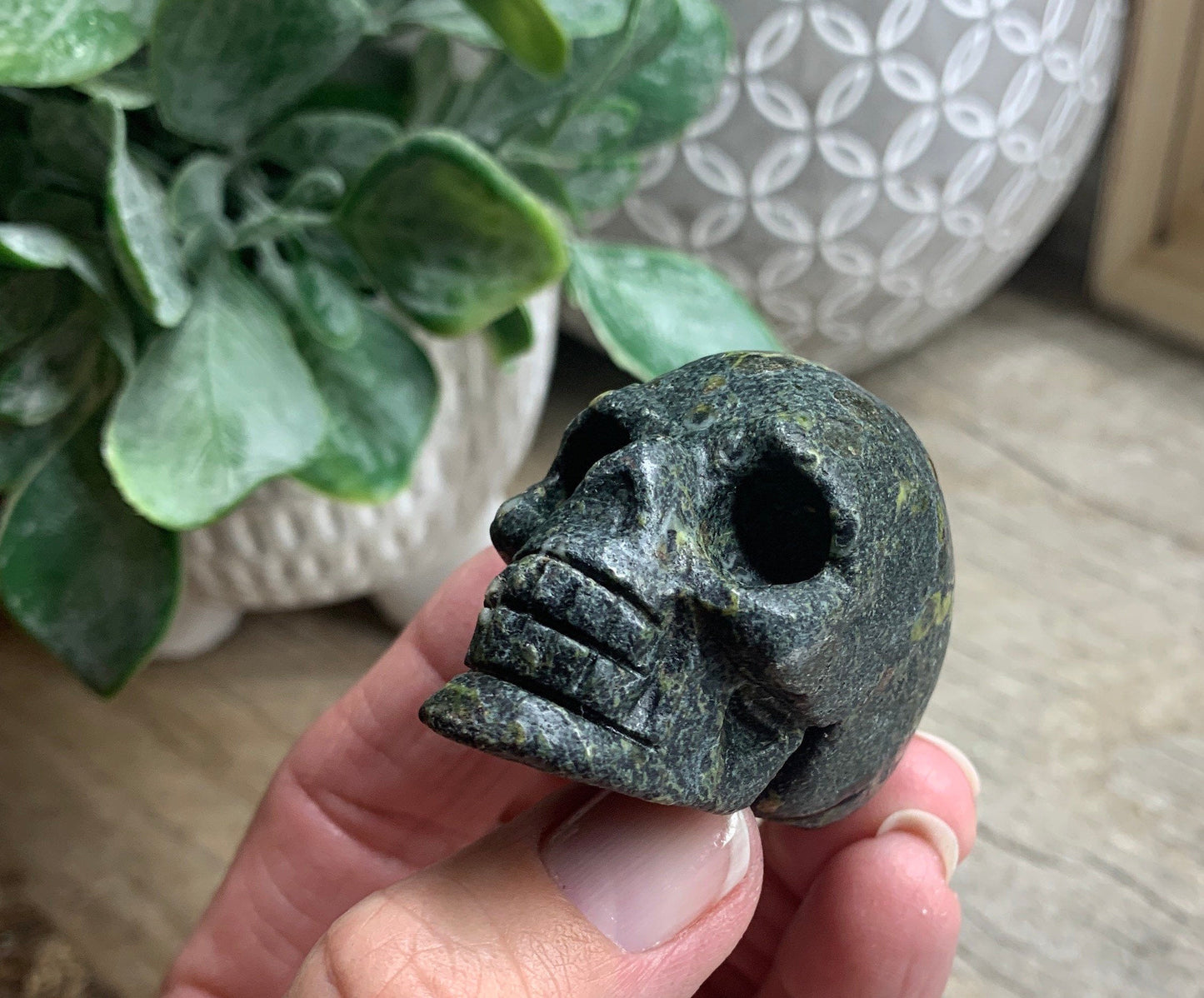 Dragon's Blood Jasper Carved Skull FIG-0226