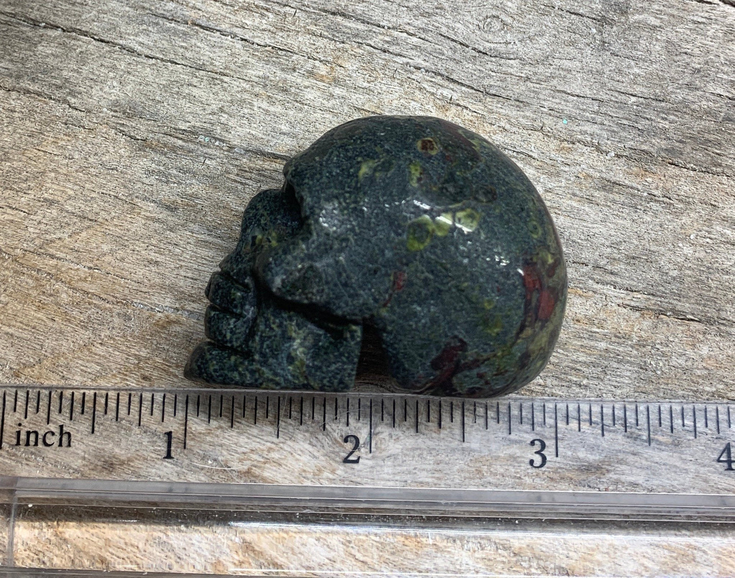 Dragon's Blood Jasper Carved Skull FIG-0226